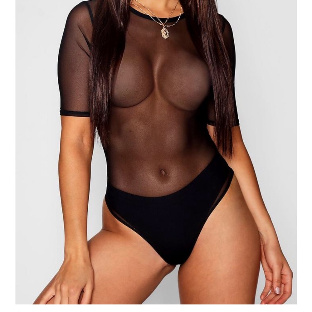 Black Sheer Bodysuit
